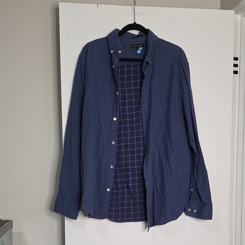 Banana Republic Blue Button-Up Shirt